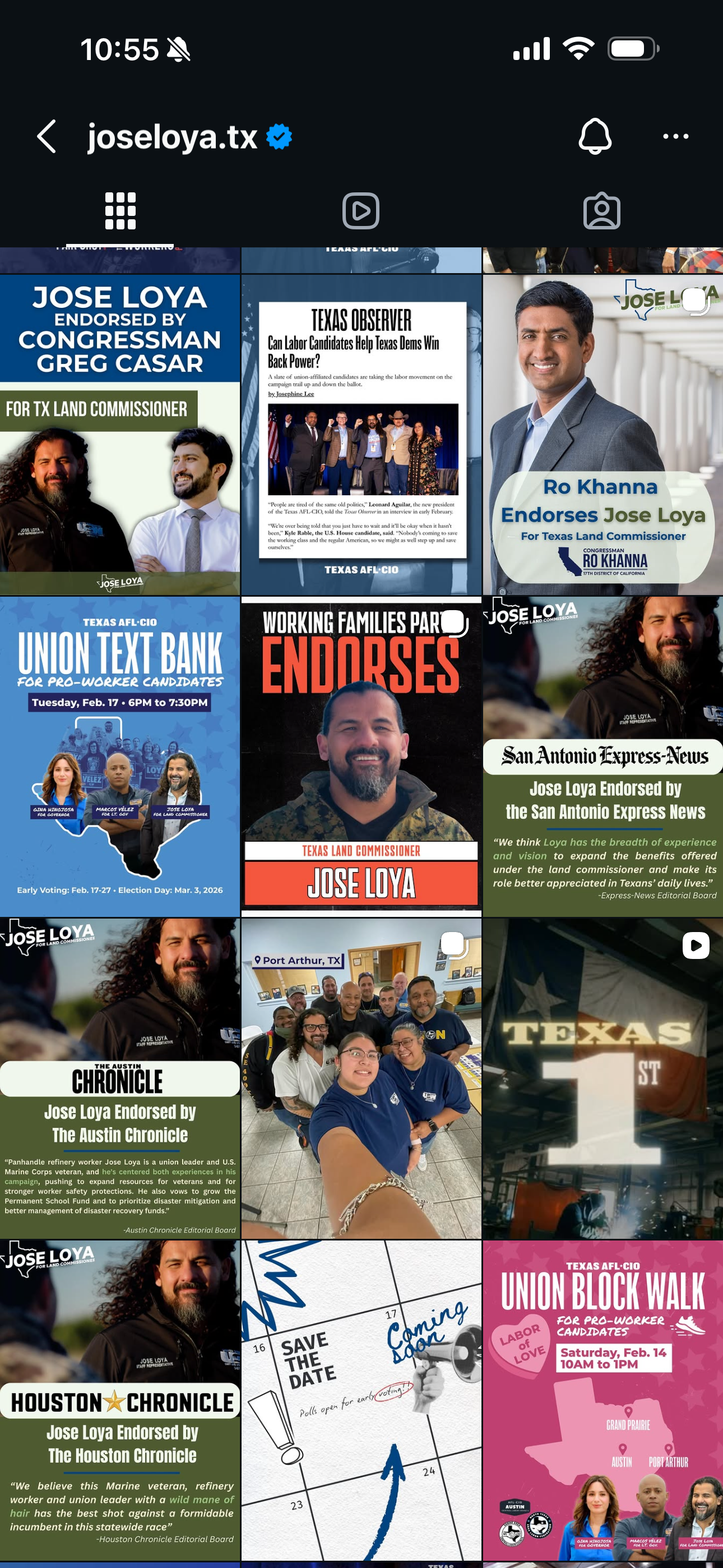 Jose Loya campaign social media post